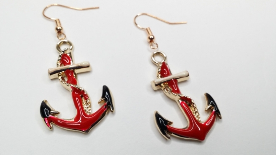 Anker Ohrringe rosegoldfarben anchor maritim